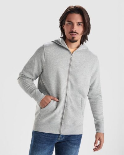 Felpa con Zip e Cappuccio 280 g - modello 1