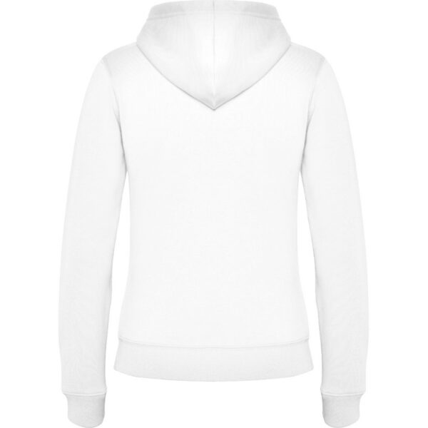 Felpa Donna con Zip e Cappuccio - Bianco vista 1