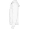 Felpa Donna con Zip e Cappuccio - Bianco vista 2
