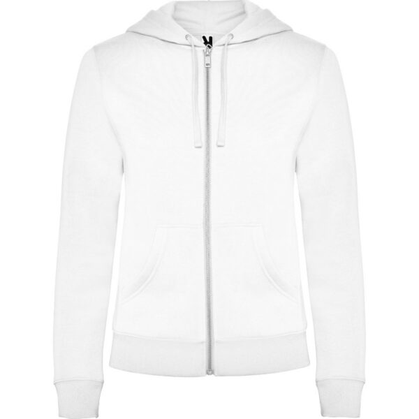 Felpa Donna con Zip e Cappuccio - Bianco