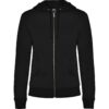 Felpa Donna con Zip e Cappuccio - Nero