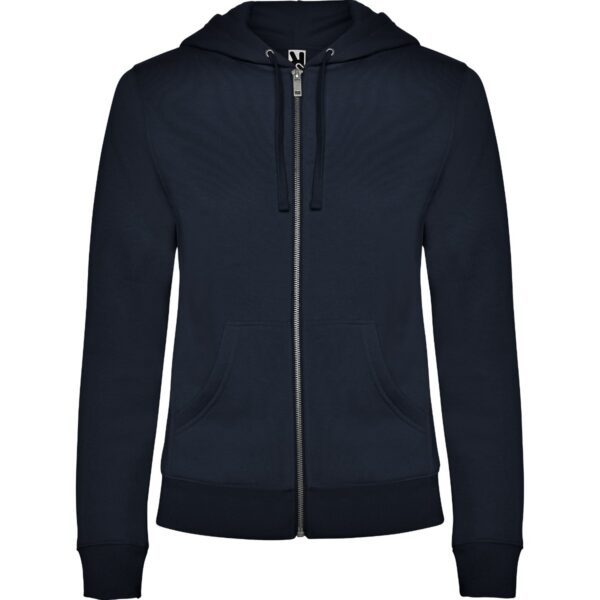 Felpa Donna con Zip e Cappuccio - Blu Navy