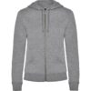 Felpa Donna con Zip e Cappuccio - Grigio Vigore