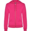 Felpa Donna con Zip e Cappuccio - Rosa Orchidea