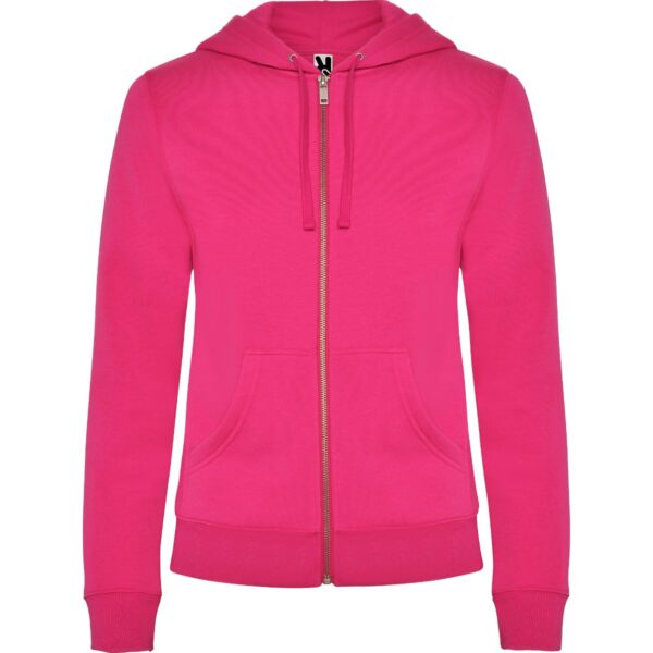 Felpa Donna con Zip e Cappuccio - Rosa Orchidea