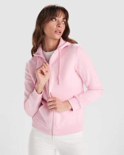 Felpa Donna con Zip e Cappuccio - modello 1