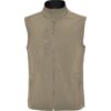Gilet softshell a 2 strati con zip - Sabbia Scuro