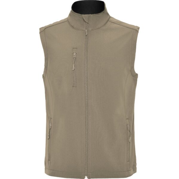 Gilet softshell a 2 strati con zip - Sabbia Scuro