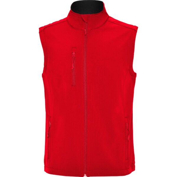 Gilet softshell a 2 strati con zip - Rosso