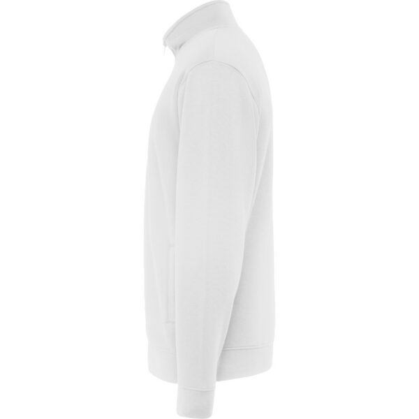 Felpa con Zip e Collo Alto - Bianco vista 2