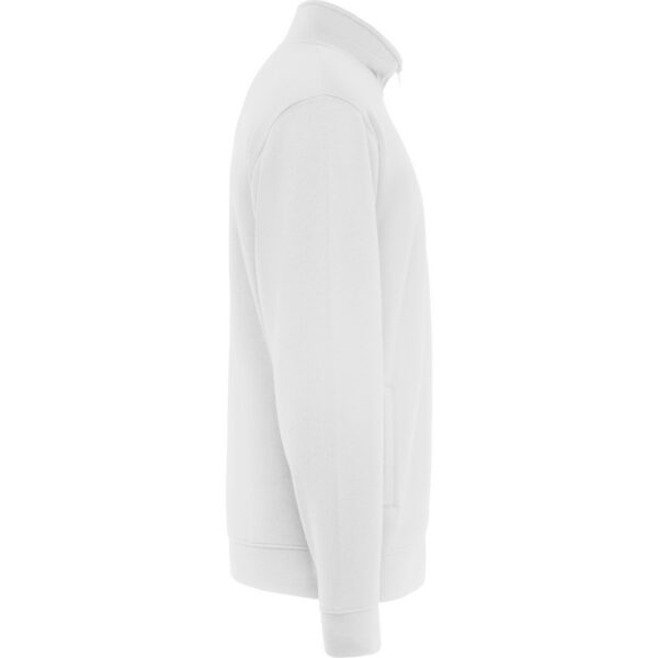 Felpa con Zip e Collo Alto - Bianco vista 3