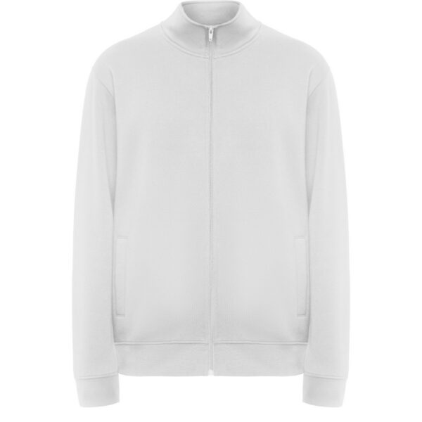 Felpa con Zip e Collo Alto - Bianco