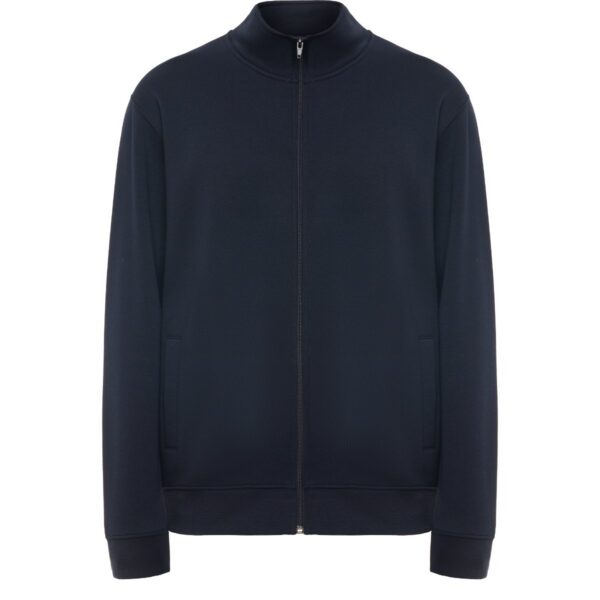 Felpa con Zip e Collo Alto - Blu Navy