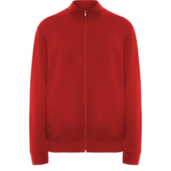 Felpa con Zip e Collo Alto - Rosso