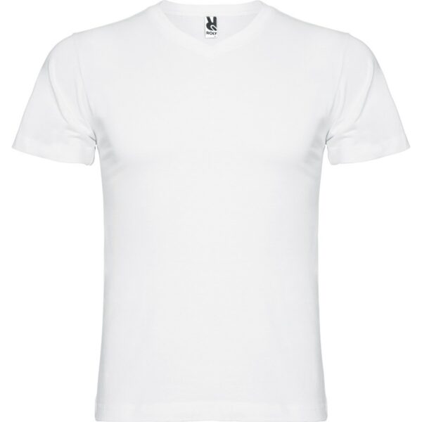 T-Shirt Scollo a V 155 g - Bianco