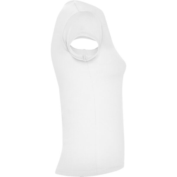 T-Shirt Donna Stretch Scollo a V - Bianco dettaglio 3