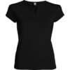 T-Shirt Donna Stretch Scollo a V - Nero