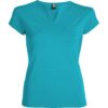 T-Shirt Donna Stretch Scollo a V - Turchese