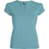 T-Shirt Donna Stretch Scollo a V - Azzurro Dusty