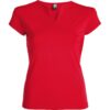 T-Shirt Donna Stretch Scollo a V - Rosso
