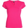 T-Shirt Donna Stretch Scollo a V - Rosa Orchidea