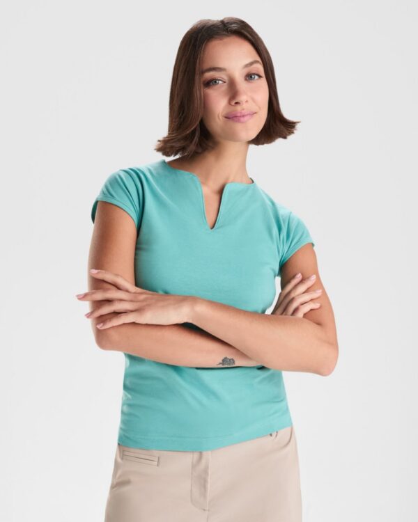T-Shirt Donna Stretch Scollo a V - modello 1