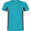 T-Shirt Tecnica Bicolore - Turchese/Piombo Scuro
