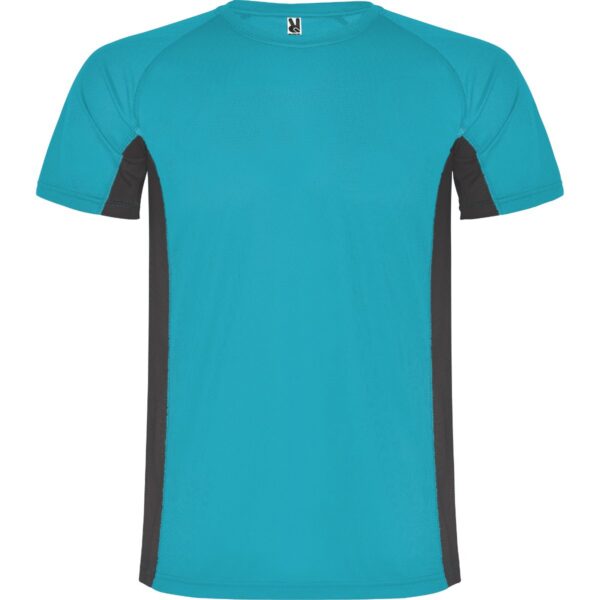 T-Shirt Tecnica Bicolore - Turchese/Piombo Scuro