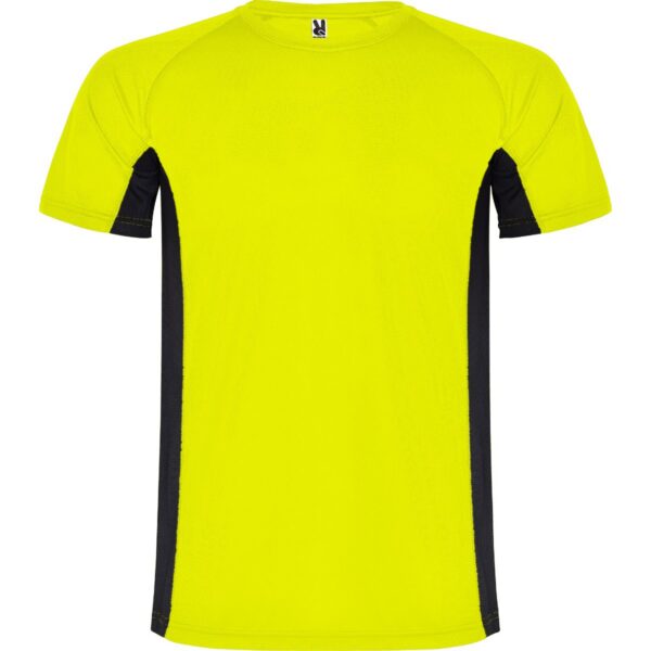 T-Shirt Tecnica Bicolore - Giallo Fluo/Nero
