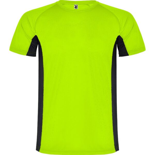 T-Shirt Tecnica Bicolore - Verde Fluo/Nero