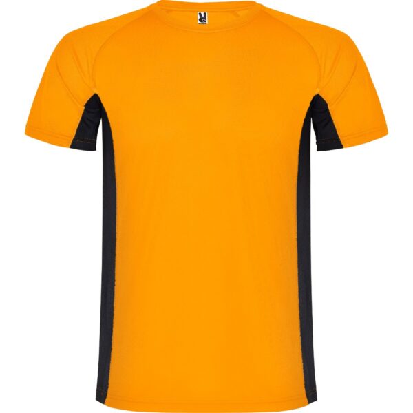 T-Shirt Tecnica Bicolore - Arancione Fluo/Nero