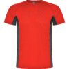 T-Shirt Tecnica Bicolore - Rosso/Piombo Scuro