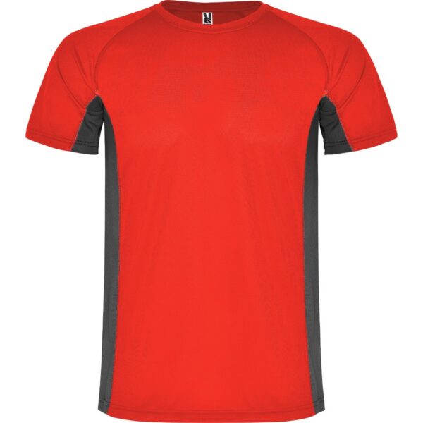 T-Shirt Tecnica Bicolore - Rosso/Piombo Scuro