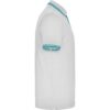 Polo Cotone Pettinato 230 g - Bianco/Turchese vista 3