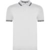 Polo Cotone Pettinato 230 g - Bianco/Blu Navy