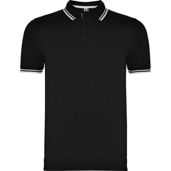 Polo Cotone Pettinato 230 g - Nero/Bianco