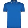 Polo Cotone Pettinato 230 g - Royal/Bianco