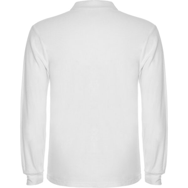 Polo Manica Lunga in Cotone - Bianco vista 1