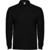 Polo Manica Lunga in Cotone - Nero