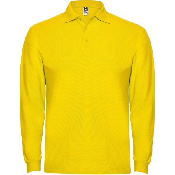 Polo Manica Lunga in Cotone - Giallo