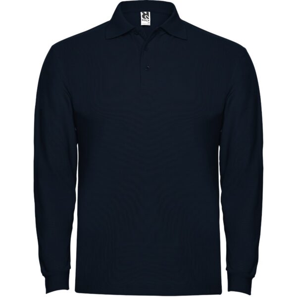 Polo Manica Lunga in Cotone - Blu Navy