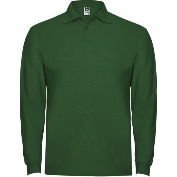 Polo Manica Lunga in Cotone - Verde Bottiglia