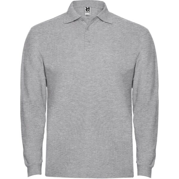 Polo Manica Lunga in Cotone - Grigio Vigore