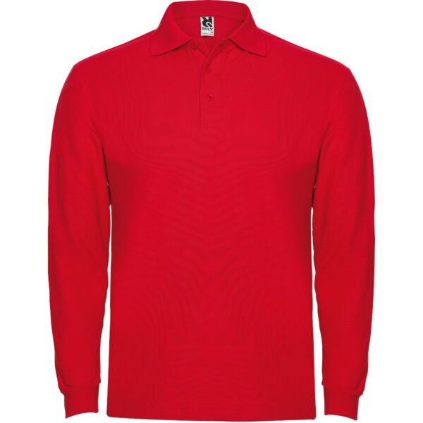 Polo Manica Lunga in Cotone - Rosso