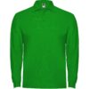 Polo Manica Lunga in Cotone - Verde Prato
