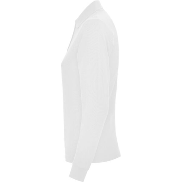 Polo Donna Manica Lunga - Bianco vista 2