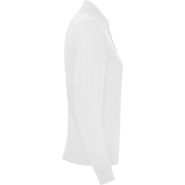 Polo Donna Manica Lunga - Bianco vista 3