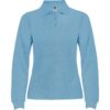 Polo Donna Manica Lunga - Celeste