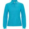 Polo Donna Manica Lunga - Turchese