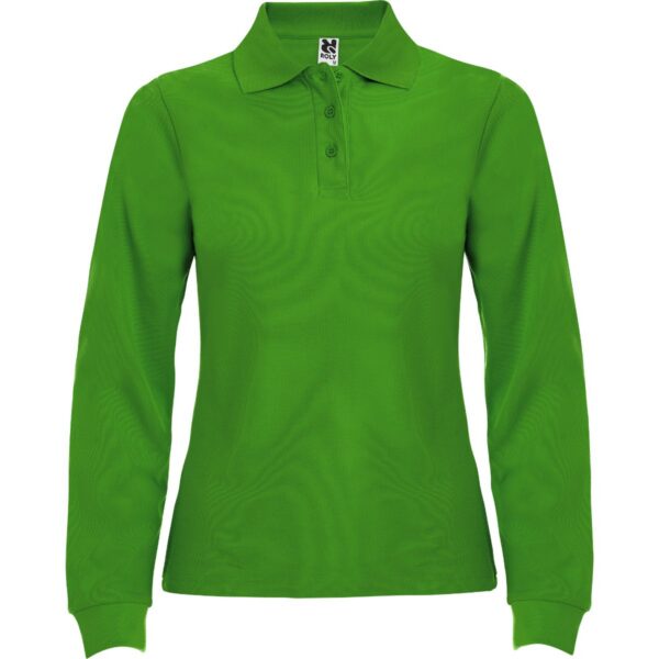Polo Donna Manica Lunga - Verde Prato